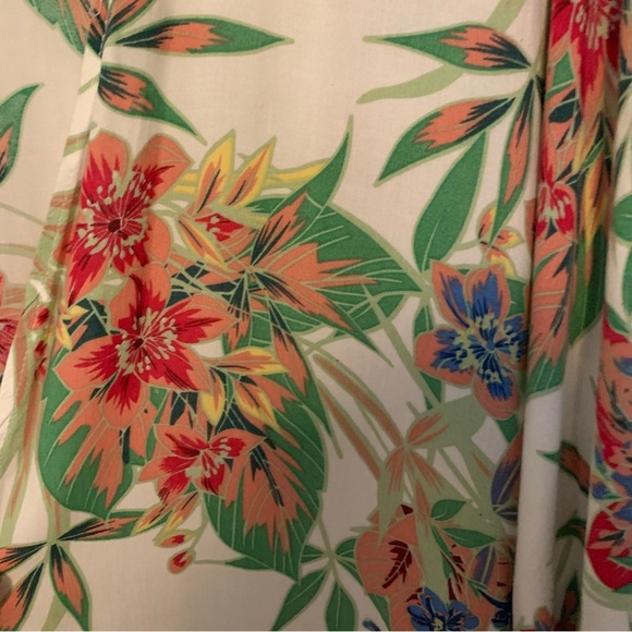 Umgee Tropical Floral Open Front Kimono Pom Poms Vacation Resort Size Med Large - Picture 4 of 9